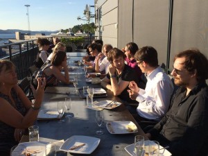 RECEPTION: Seminar participants enjoying the sun after the Annual Lecture.