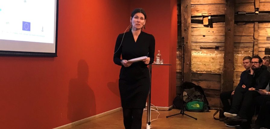 Marit Skivenes on a stage